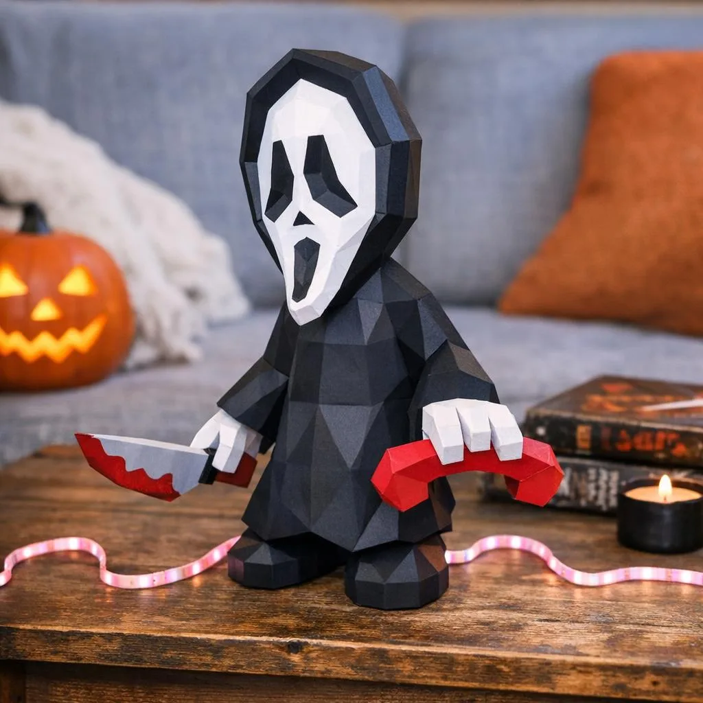 Ghostface Scream Papercraft als Origami