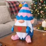 Papercraft gnomo di Natale in origami
