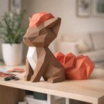Papercraft Goupix Pokémon en origami 3D