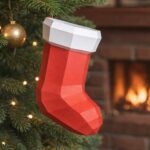 Papercraft gratuit chaussettes de Noël en origami