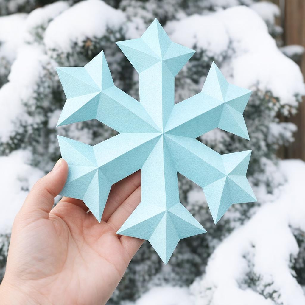 Papercraft gratuit de flocon en origami