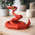 Papercraft gratuit serpent en origami 3D