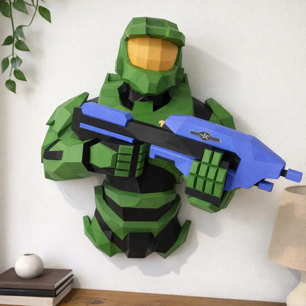 Papercraft Halo Master Chief en origami 3D