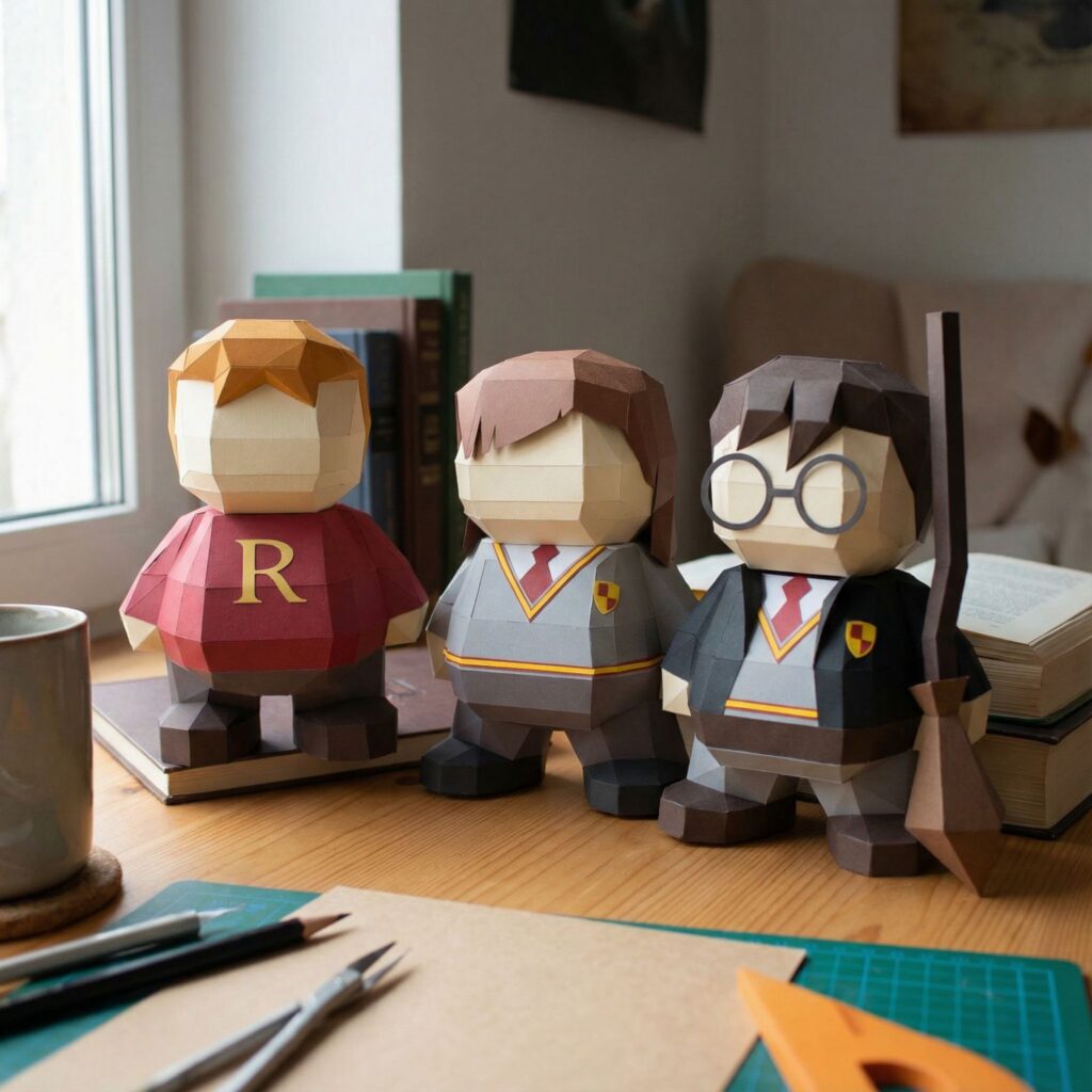 Papercraft Harry, Hermione et Ron