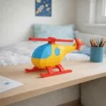 Papercraft elicottero in origami 3D