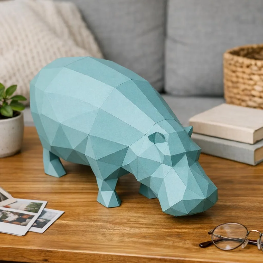 Kostenloses Papercraft Nilpferd