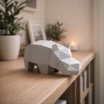 Papercraft Hippopotame origami papier 3D