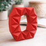 Papercraft lettre O en origami 3D