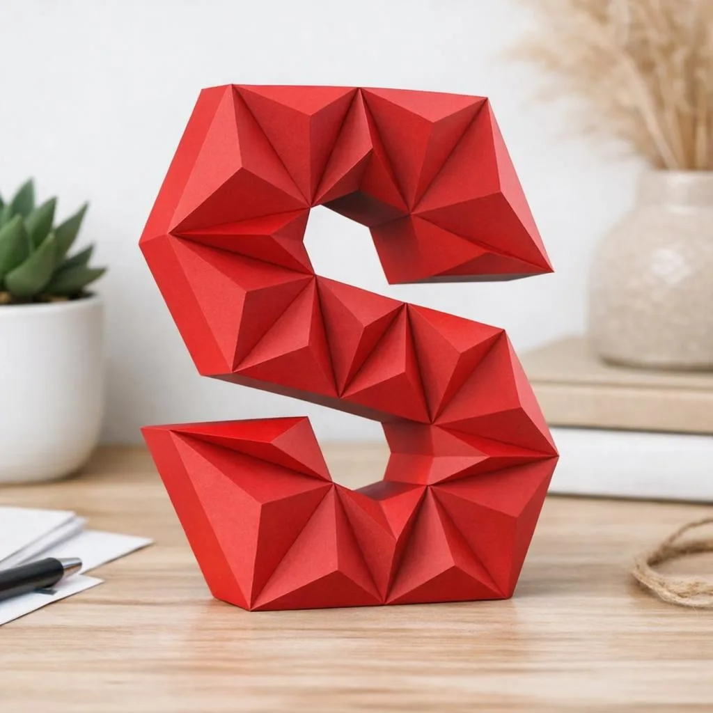 Papercraft de coelho cinza em origami 3D