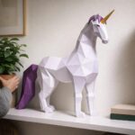 Papercraft licorne en origami 3D