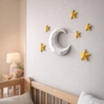 3D Origami Moon and Stars Papercraft DIY