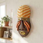 Papercraft máscara africana em origami