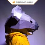 Koalamasker 3D origami papieren model