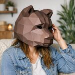 Papercraft Bärenmaske aus 3D-Origami