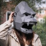 Papercraft King Kong origami mask