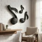 Origami 3D muzieknoot in sleutel van sol, weergave 2