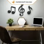 Muzieknoten in 3D-origami