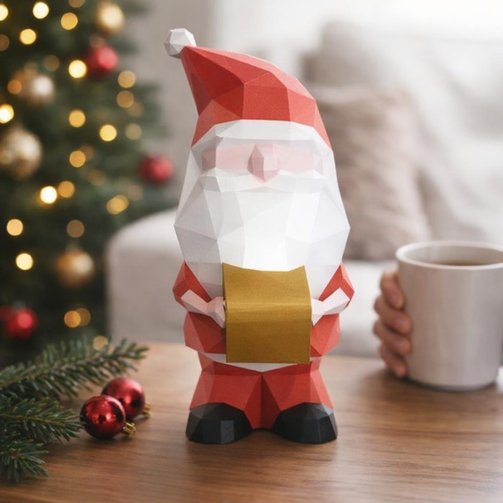 Papercraft papa Noël en origami