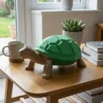 Papercraft pequeña tortuga en origami 3D