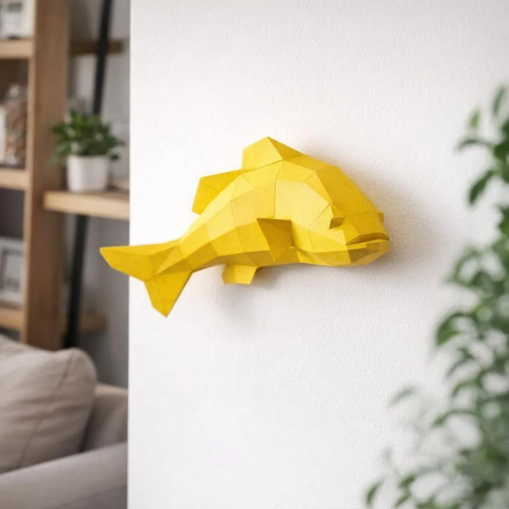 Papercraft de peces murales en origami 3D