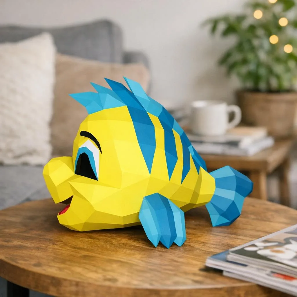 Papercraft Polochon in origami 3D