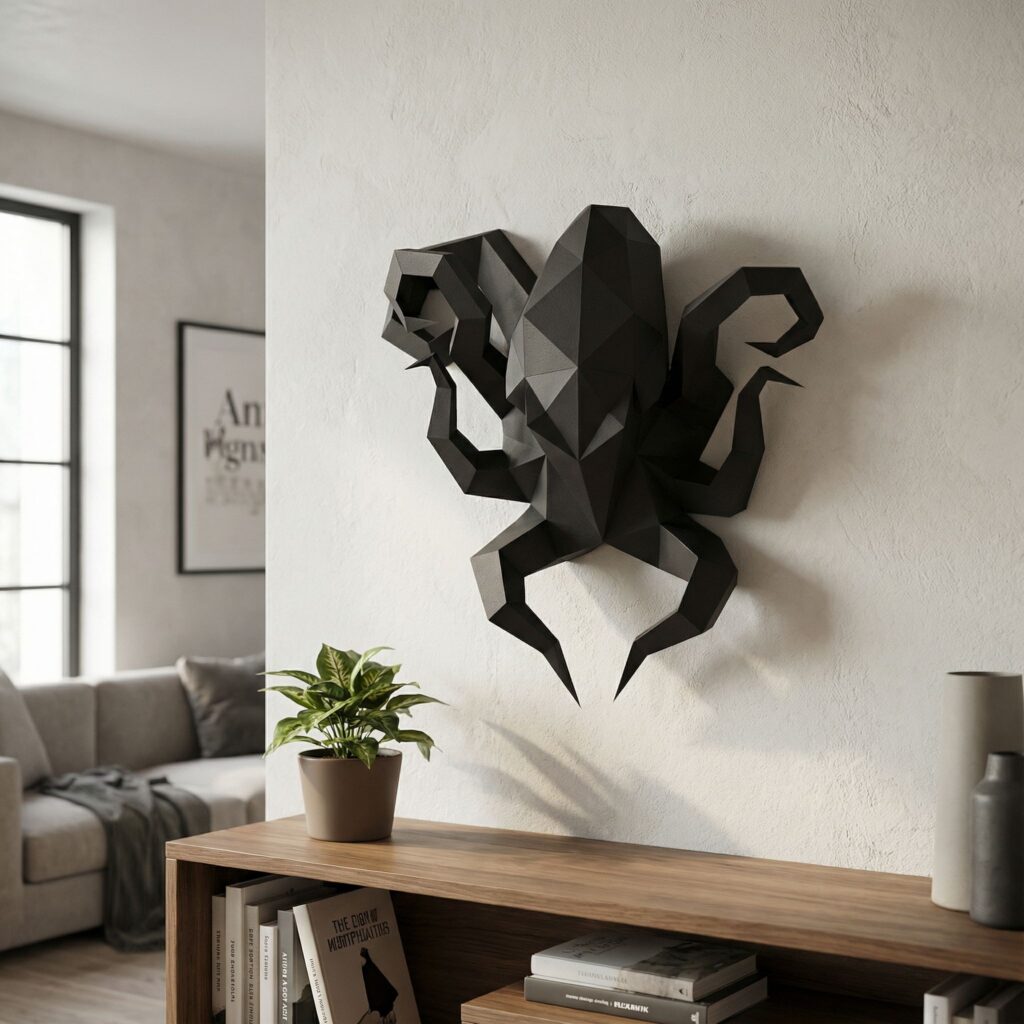 Papercraft Kraken-Oktopus im Origami