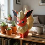 Papercraft Pyroli Pokémon en origami 3D