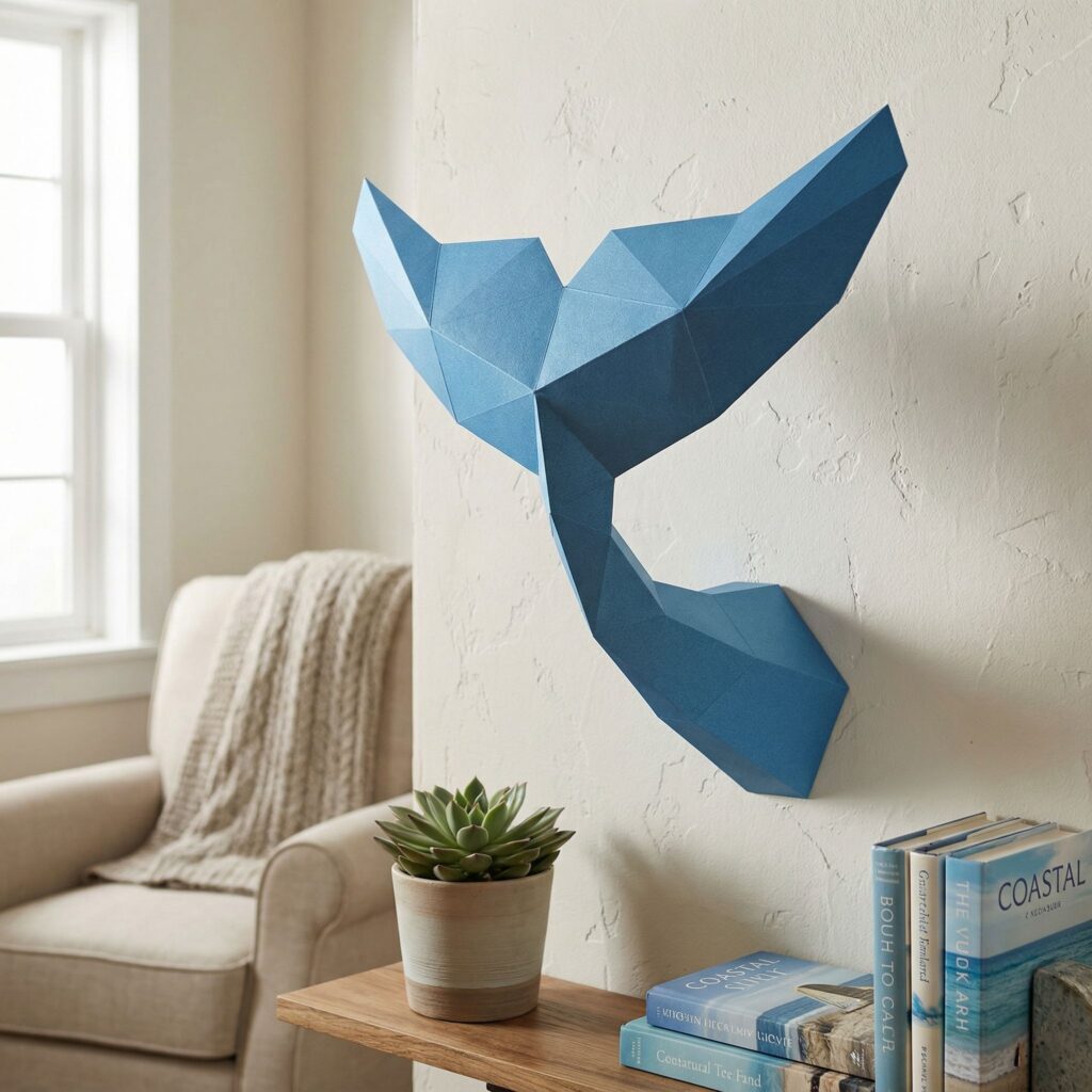 Papercraft de queue de poisson en origami 3D