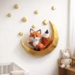 Moon Fox 3D Paper Origami Papercraft
