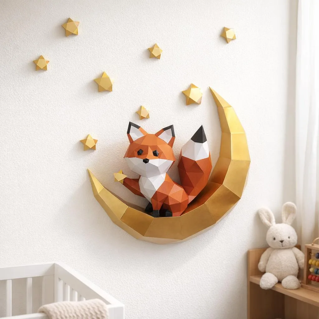 Papercraft di palloncini e nuvole in cielo in origami 3D