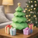 Papercraft árbol de Navidad en origami