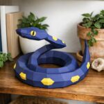 Papercraft serpent python viper en origami