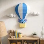 Papercraft Stitch en montgolfière origami