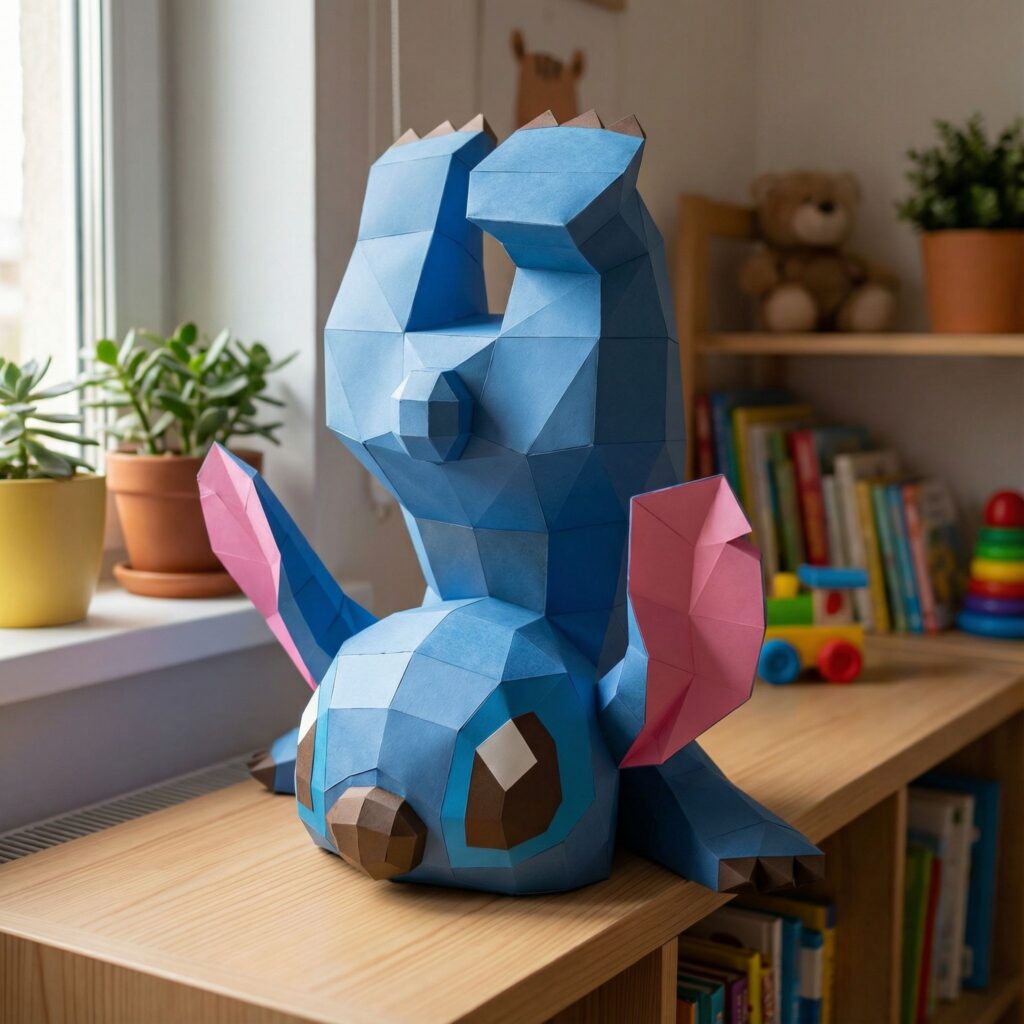 Papercraft Stitch papercraft acrobatique 3D