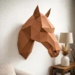Papercraft tête de cheval en origami