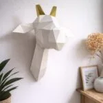 Origami 3D girafekop papercraft, weergave 2