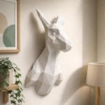 Papercraft tête de kangourou en origami 3D