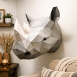 Papercraft tête de rhinocéros en origami