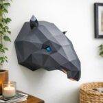 Papercraft tête de tapir malais en origami