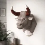 Papercraft testa di toro in origami