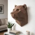 Papercraft tête d'ours en origami