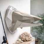 Papercraft troféu de barracuda em origami 3D