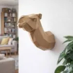 Papercraft trophée de chameau mural en origami 3D