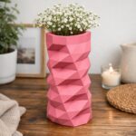 Papercraft vase long pour fleurs en origami 3D