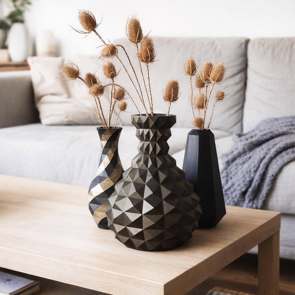 Papercraft vases à fleurs en origami