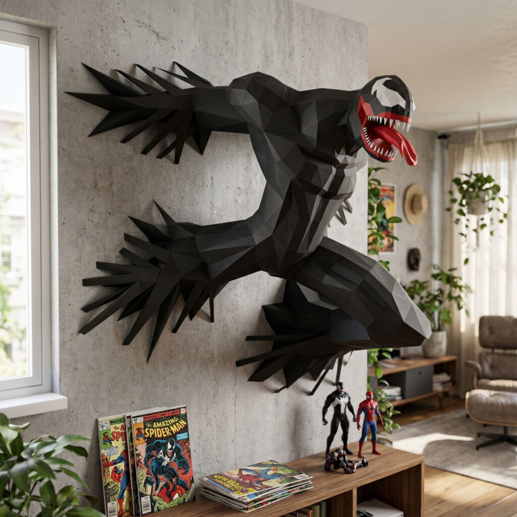 Papercraft Venom en origami 3D