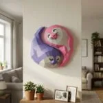 Papercraft Yin-Yang-Robben als 3D-Origami