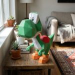 Papercraft Yoshi als 3D-Origami