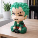 Papercraft Zoro cão em origami 3D