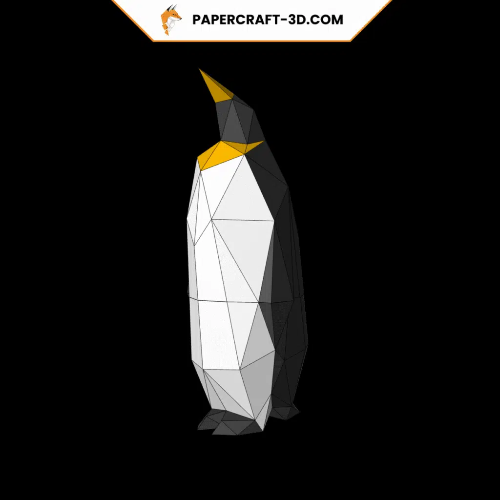 Porte bouteille de vin Pingouin en Papercraft 3D